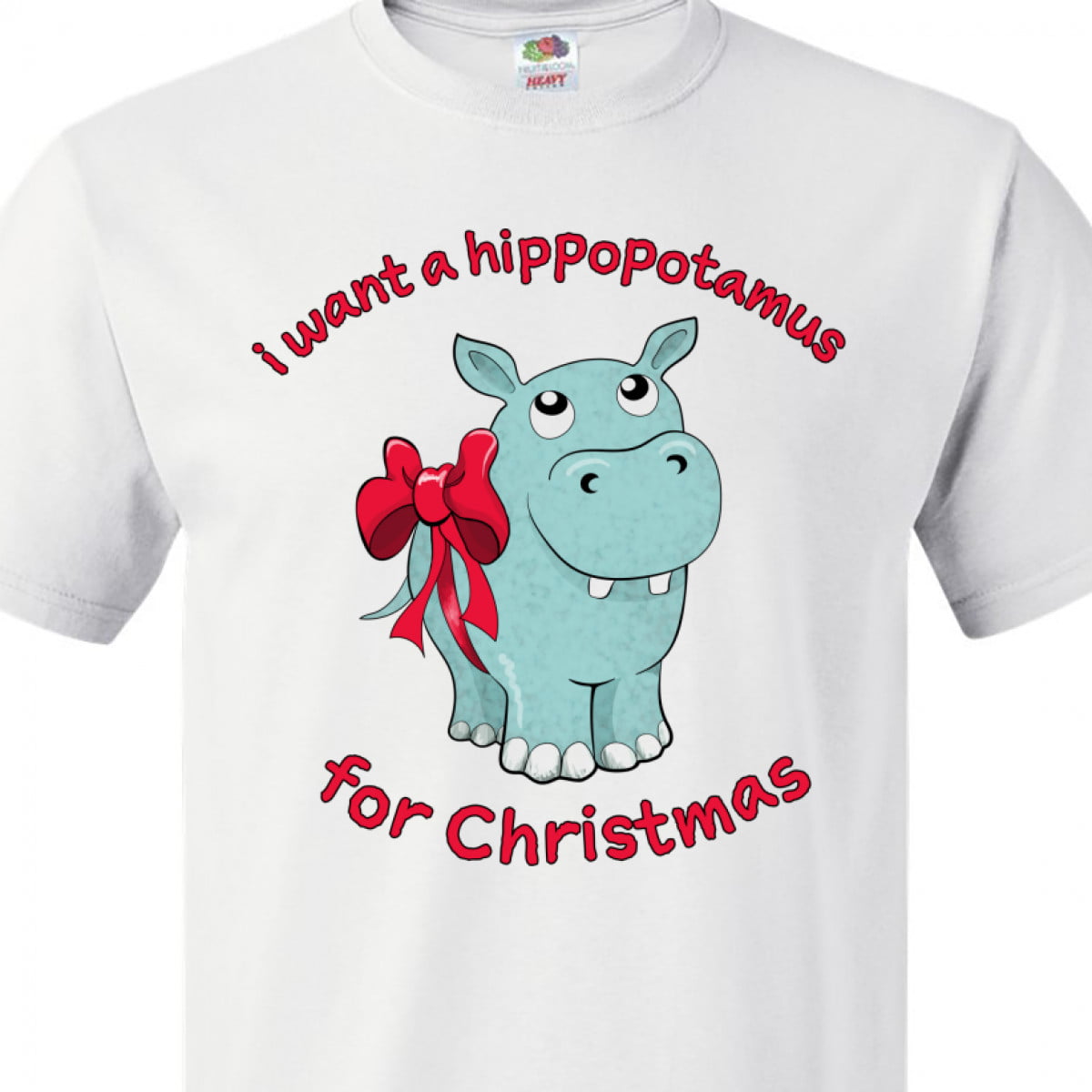 I Want A Hippopotamus For Christmas Xmas Lights Santa Hippo Shirt