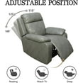 thumbnail image 5 of Power Leather Recliner Sofa Set with LED Lights,Leather Couch Set,Living Room Furniture Sets with USB Port/Storage Console/Cup Holders(Reclining Sofa & Loveseat/2 Pieces Set) Grey, 5 of 13