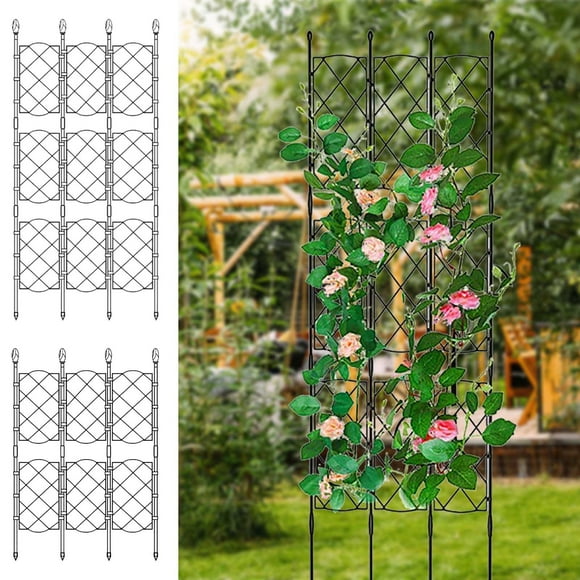 Garden Trellis for Climbing Plants Cucumber Trellis for Raised Bed Pea Trellis Rose Trellis Vegetable Trellis for Climbing Plants Iron Climbing Frame Climbing Potted Support Rattan Climbing Screen