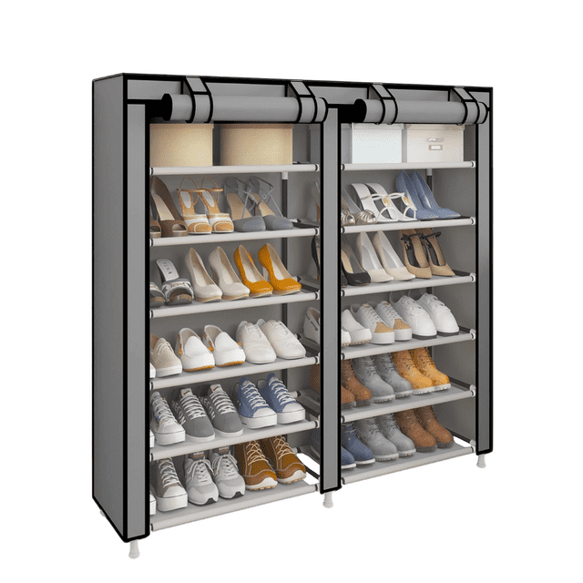 Estante Zapatero Organizador | Closet Armable para Calzado | Acero inoxidable | Closet para 36 Pares de Calzado | Tela Impermeable