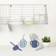 thumbnail image 2 of Kushies Silicone Sippy Cup with Straw - Blue, 2 of 4