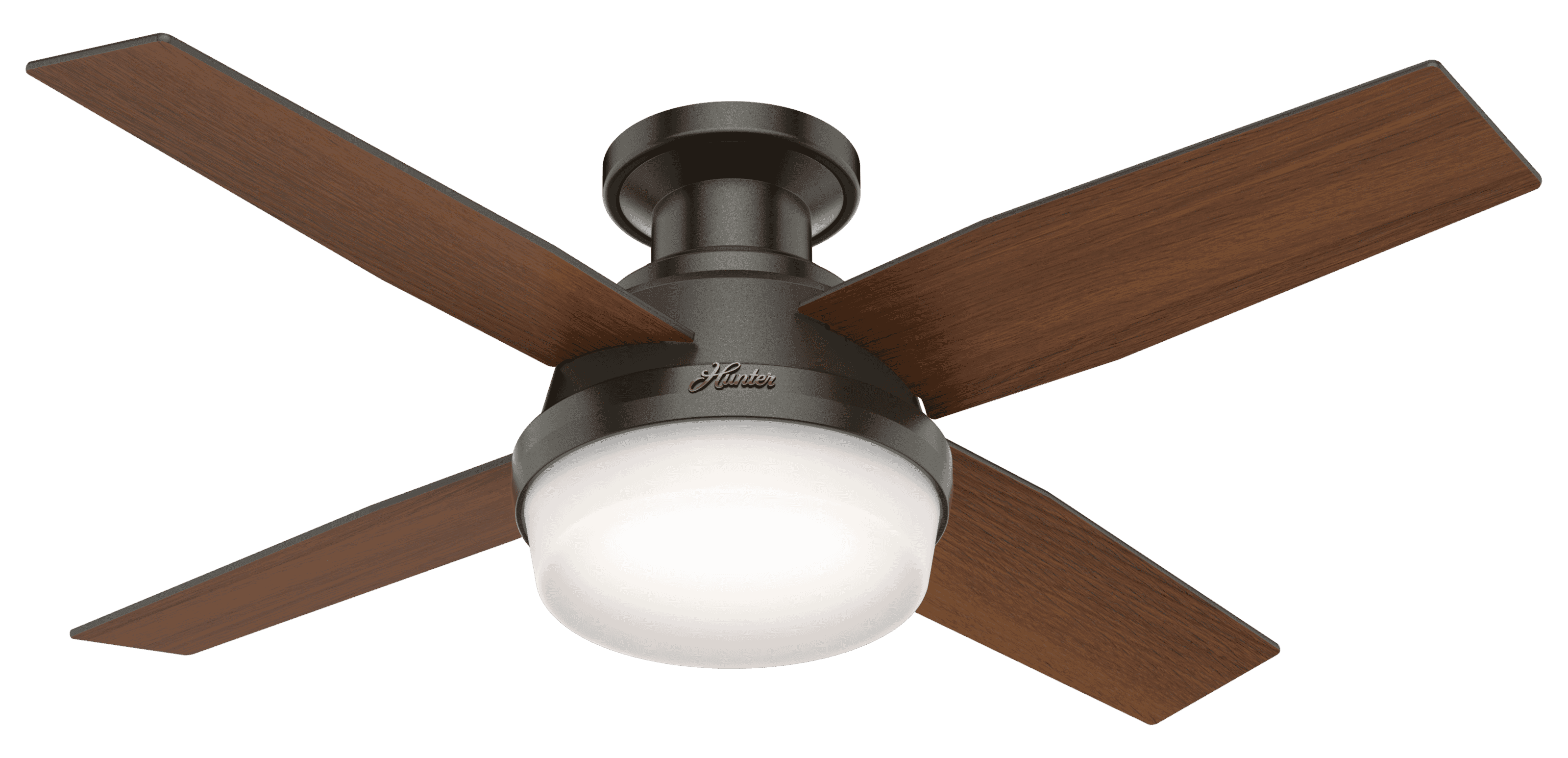 Flush Mount Ceiling Fan Light With Remote