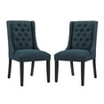 thumbnail image 2 of Modway Baronet 19" Fabric Solid Rubberwood Dining Chair in Azure (Set of 2), 2 of 5