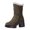 Army Green, variant on Snow Boots for Women,Stylish Ladies Winter Warmth High Heel Boots with Solid Thick Sole Design for Cold Weather Outdoor Activities,Winter Boots for Women,Army Green,8.5