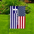 thumbnail image 4 of American Half Greece Flag Greek Friendship U.S.A My Home My Blood Garden Flag, Double-Sided Decorative Outdoor Flag, Polyester Yard Flag 12 x 18 in, 4 of 5