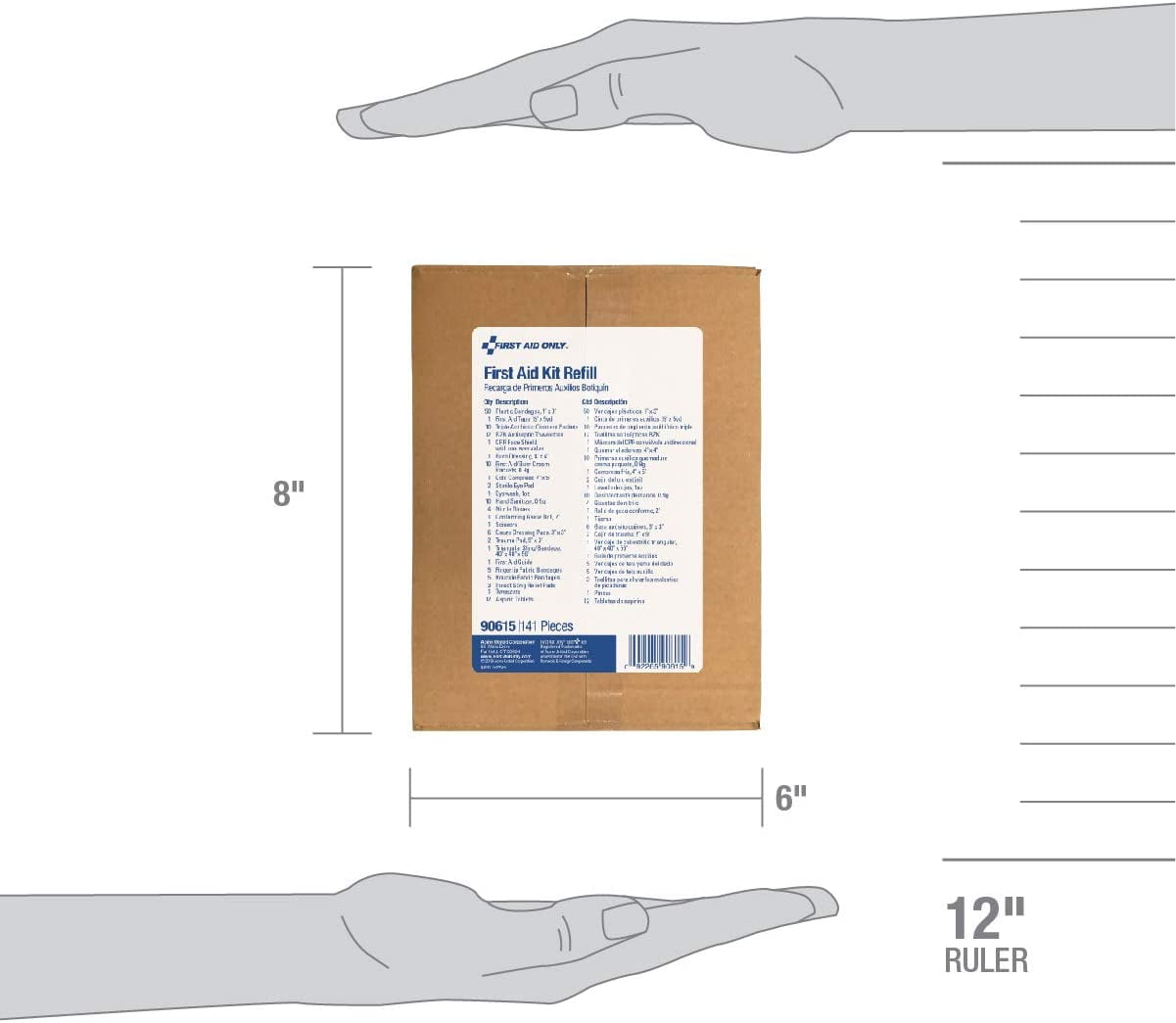 25 Person Ansi A+ First Aid Kit Refill, 141 Pieces