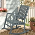 thumbnail image 5 of Penny Classic Slat-Back 300-Lbs Support Acacia Wood Patio Outdoor Rocking Chair, Gray, 5 of 8