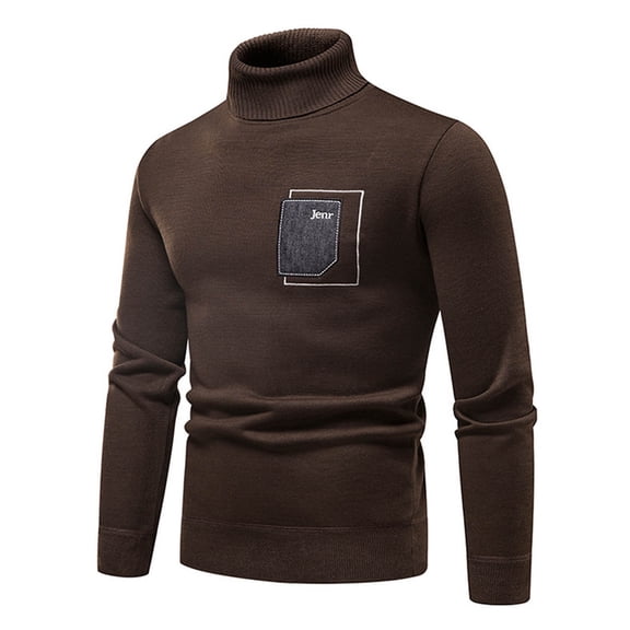 Awdenio Sweaters for Men Turtle Neck Shirts, Lightweight Pullover Sweater Slim Fit Mock Knitted Long Sleeve Choker Sweater