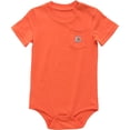 thumbnail image 1 of Body para bebé Carhartt de manga corta con bolsillo, 12 meses, naranja granadina, 1 of 1