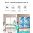 thumbnail image 4 of Window Privacy Film Blue Marble Stained Glass Window Film Decorative Sun Block Window Cover Modern Abstract Aesthetics Art Window Clings Static Adhesive Sticker for Bathroom 17.7"x39.3", 4 of 7