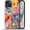 An abstract galaxy pattern of colorful vortices, variant on for iPhone 13 Pro Case,Hybrid 2-Layer Hard Shell + Silicone Protective Case -Resistant Shockproof- Red Heart-Shaped Print in A Simple Style