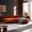 Orange-Red, variant on Kevinplus Modern Curved Sofa, 4 Seats Sectional Sofa wiht Crescent Silhouette Design for Living Room, Bedroom, 4 Seats, Gray, 102.36 inch