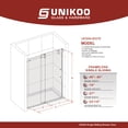 thumbnail image 6 of UKS04-50-55 Inch x 80 Inch Sliding Frameless Shower Door, 3/8" Tempered Glass with Easy-Cleaning Coating, Stainless Steel Rollers & SGCC-Certified Stability, 6 of 7