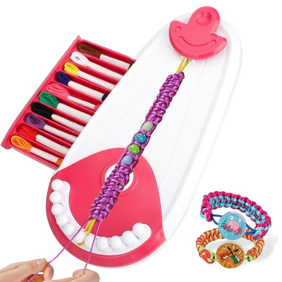 EEEkit DIY Bracelet Maker Kit, 20 Pre-Cut Threads Friendship Bracelet Making Craft Kit for Girls