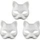 thumbnail image 1 of 3 máscaras de zorro, máscaras blancas para pintar, máscaras de bricolaje en blanco, máscaras de vestir de animales para disfraces de Halloween, accesorios de cosplay, 1 of 5