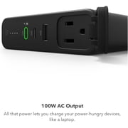 mophie powerstation pro AC (2023) - 27 00 mAh External Battery compatbile with MacBook & iPad Portable PD battery with 100W of AC & 60W USB-C Fast Charge integrated carry strap - USB-C cable included.