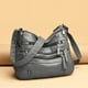 thumbnail image 5 of Bolso multibolsillos para mujer de mediana edad y mayor, bolso de cuero suave, bolso bandolera de un solo hombro de moda, bolso de hombro para mujer, bolso para madre de mediana edad, 5 of 5