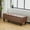 Brown, variant on 50 Inch Rectangle Storage Ottoman, Upholstered Boucle Bench with Button Tufted and Safety Hinge, End of Bed Benches with Solid Wood Leg, for Living Room, Bedroom, Entryway, White