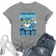 thumbnail image 1 of Moonsky Camiseta unisex Huntrix Dem-0n, colores cómodos, camiseta Huntrix para niñas, camiseta Mira Rumi Joey, merchandising, regalo juvenil para fans del K-pop (Gris S), 1 of 4