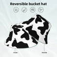 thumbnail image 2 of Xecao Milk Cow Print Men and Women Night Reflective Hat Runner Cap Visor Bucket Hat Boonie Cap, 2 of 6