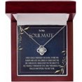 thumbnail image 4 of To My Soulmate Necklace For Women, To My Wife Necklace From Husband, Love Knot Necklace Gifts For Wife From Husband, Birthday Gifts For Wife, Beautifu, 4 of 5