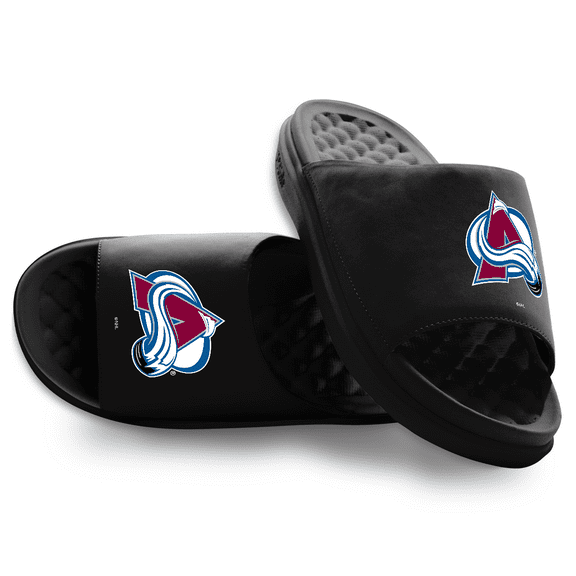 Unisex ISlide Black Colorado Avalanche Primary Motive Slide Sandals