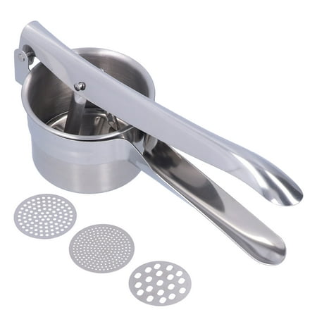 

Potato Ricer with 3 Interchangeable Discs Heavy Duty Stainless Steel Potato Masher Ricer Kitchen Tool