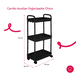 thumbnail image 3 of Carrito Organizador Multi-uso 3 Niveles Muebles Baño. Ruedas Malubero Gris, 3 of 5
