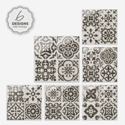 Smart Tiles Peel and Stick Backsplash, 5 Adhesive Tiles, Vintage Grey, 9x9