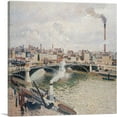 thumbnail image 1 of ARTCANVAS Morning An Overcast Day Rouen 1896 Canvas Art Print by Camille Pissarro - Size: 36" x 36" (1.50" Deep), 1 of 9