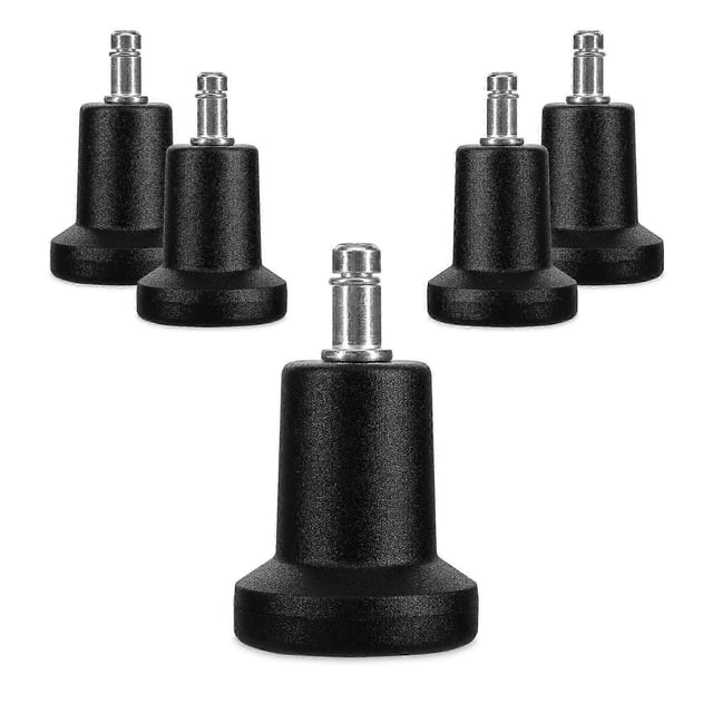 Bells For Office Chair - Set Of 5 Replacement Tips For Chair Casters 10/22 Mm - Fixed And Silent Seat Leg For Hard Floors