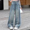 thumbnail image 2 of THJRPQJFD Teen Girl Jeans Mexican Jeans Plus Size Flare Pants Teen Clothes Trendy Kids Clothes Girls Size 6-7 Toddler Clothes for Girls Y2k Clothes 10-12 Baggy Clothes Toddler Girl Toddler, 2 of 8