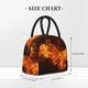thumbnail image 2 of Disketp Fiery Orange Flames Energy Bolsa Térmica para Almuerzo, Lonchera con Abertura Amplia y Gran Capacidad, Organizador Reutilizable para Mujeres, Hombres y Adultos, 2 of 6