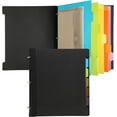 thumbnail image 1 of Pivotable Refillable Notebook, 3 Ring Binder Notebooks 1 Inch, Notebook with Dividers and Pockets, Folder Notebook, Flexible Binder, Soft Binders 3 Ring, Foldable Binder- Pink, 1 of 6
