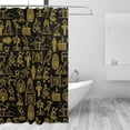 thumbnail image 2 of LNWH Waterproof Shower Curtain, Polyester Ancient Gods of Egypt Painting Pattern Bathroom Shower Curtains Sets with 12 Shower Curtain Hooks, 72x72 Inches, 2 of 8