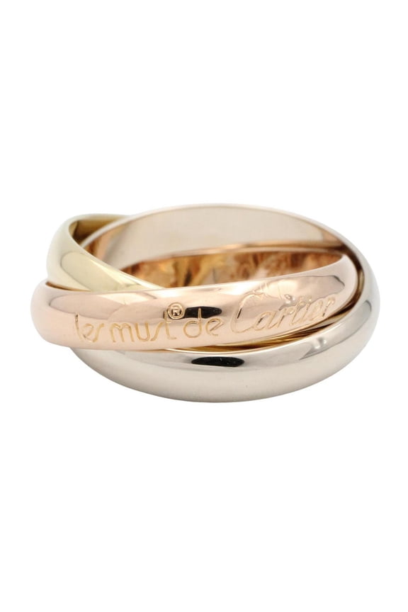 Pre-Owned Cartier Trinity Ring - Ring/Finger Jewelry 18K (Yellow Gold), 18KWG (White 18KPG...