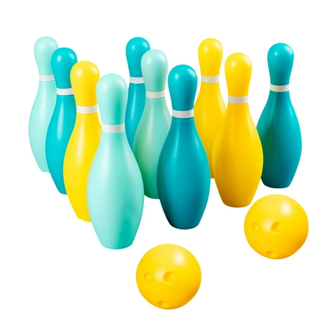 12 Piezas Juego de Bolos para Niños Kit de Boliche Juguete Educativo con Bolas y Pinos Juego de Lanzamiento Fácil Material Adecuado para