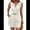White, variant on Ladies' Spring Summer Neck Gold Buckle Chain Solid Color Sleeveless Fashion Jumpsuit White L