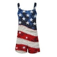 thumbnail image 6 of Awdenio Jumpsuits for Women Casual Loose Fit Adjustable Strap Shorts Overalls 4th of July Jumpsuit for Women, 6 of 7