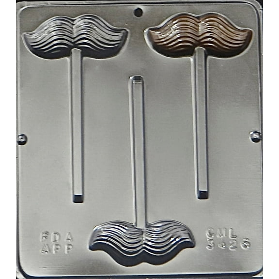 3426 Mustache Lollipop Chocolate Candy Mold