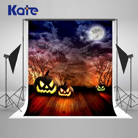 Image of MOHome 5x7ft Halloween Huanted Night Backdrops for Photography High End for Children Photo Studio Props La toile de la photographie