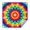 Rainbow Tie Dye, variant on Red White Tie Dye Mandala Pattern Square Tablecloth,Waterproof Square Table Cover,Wipeable Spillproof Washable Table Cover for Home Kitchen Party Decor 42"X42"(107x107cm)