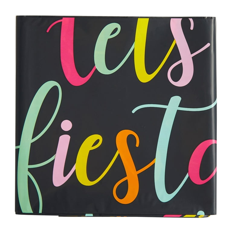 Sparkle and Bash 3 Pack Let’s Fiesta Table Covers for Cinco de Mayo Decorations, Mexican Taco Party Supplies (54 x 108 in)