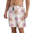 thumbnail image 2 of Rocae Fireworks for Men's Beach Shorts Casual Elastic Waist Drawstring Summer Beach Shorts,S-3XL-X-Large, 2 of 6