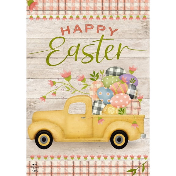 Briarwood Lane House Flag 40x28 For Outdoor Easter Egg Pickup Holiday For Easter House Flag