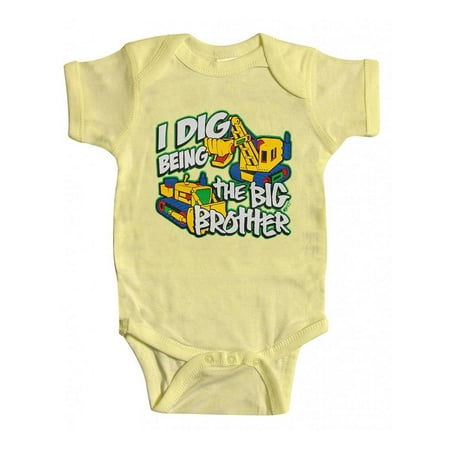 

Toddler I Dig Being the Big Brother Bodysuit - Banana Yellow - 18 Months