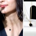 thumbnail image 3 of Rosec Jewels Heart Shape Black Onyx Solitaire Pendant Necklace for Women - 8 mm - AAA Grade, 10K Yellow Gold, 3 of 8