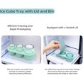 thumbnail image 3 of Ice Cube Tray for 30-40 oz Tumbler Cup, Silicone Ice Cube Molds With Lid and Bin for Chilling Cocktails, Whiskey, Drinks, Coffee(Green), 3 of 6
