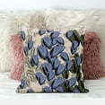 thumbnail image 3 of Amrita Sen Tulip Bouquet Throw Pillow with Removable Cover in Blue Green Yellow 20x20, 3 of 5