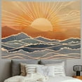 thumbnail image 2 of Fenyluxe  Boho Tapestry Wall Hanging for Bedroom Aesthetic, Bohemian Vintage 70s Rainbow Sun Tapestries for Living Room, Retro Hippie Sunset Sea Wall Tapestry for Dorm Room Decor 40x30inch, 2 of 6